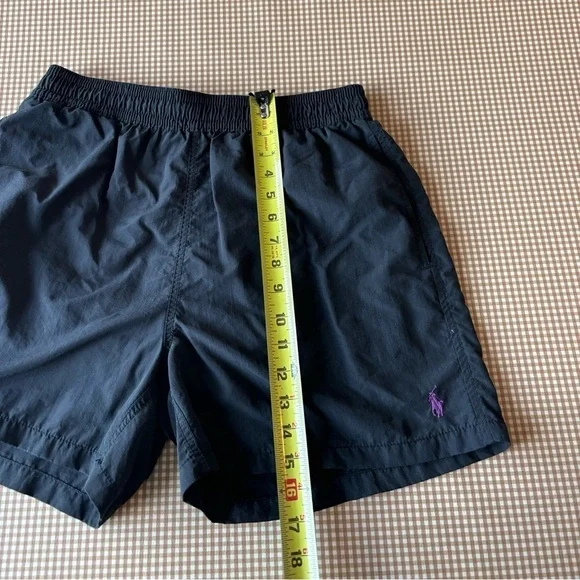 POLO RALPH LAUREN VINTAGE 90s Y2K SWIMMING TRUNKS SHORTS BLACK PURPLE.Men medium - Picture 11 of 12